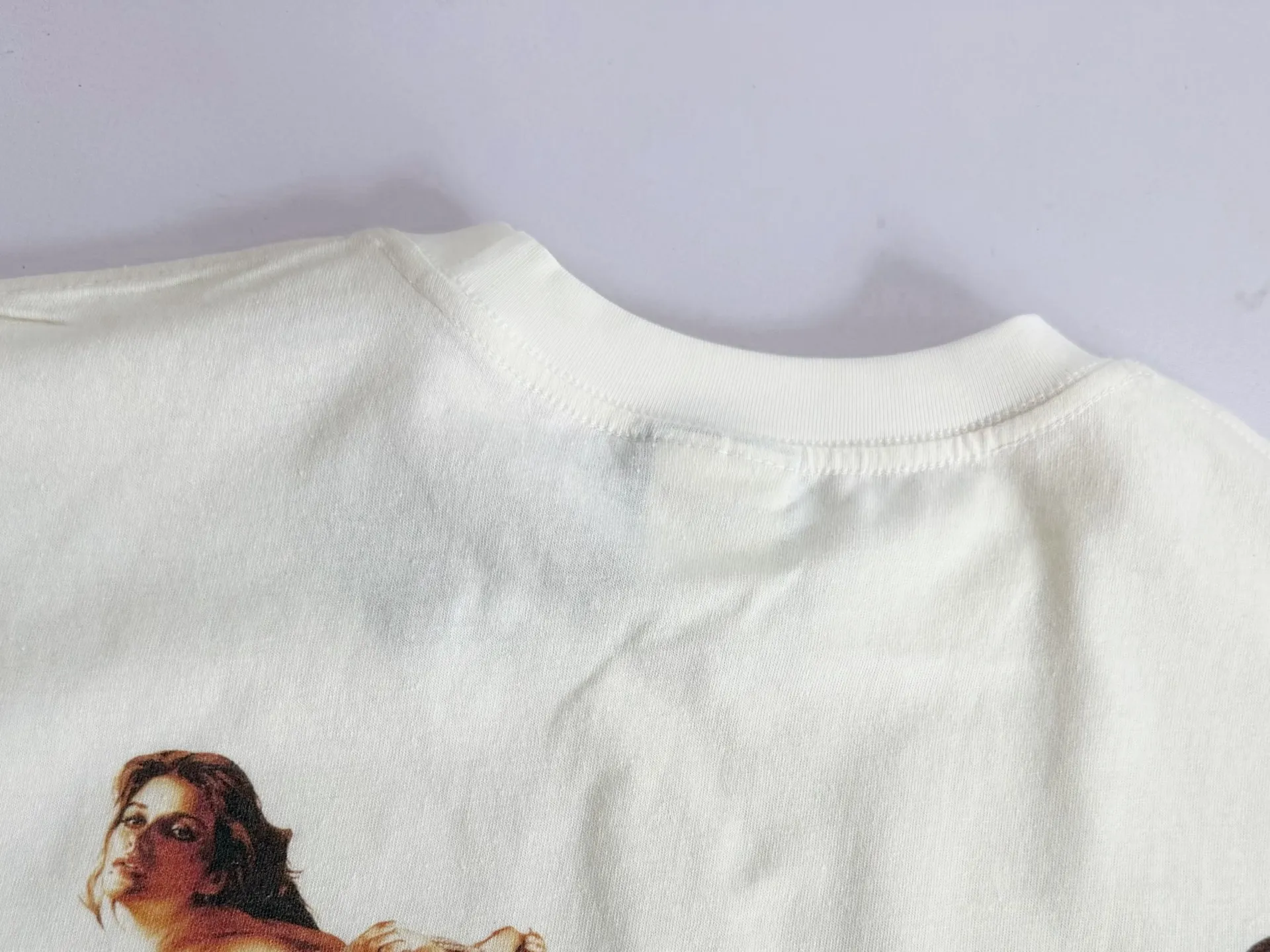 ❥8044#P130 Saint Mxxxxxx Sexy Robot Short Sleeves are made of soft cotton fabric, comfortable and breathable to wear.  White ink direct printing process Size: (S-M-L-XL) Color: Beige